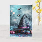 Spooky Halloween Karte (Gelbe Blume)