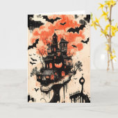 Spooky Halloween Karte (Gelbe Blume)
