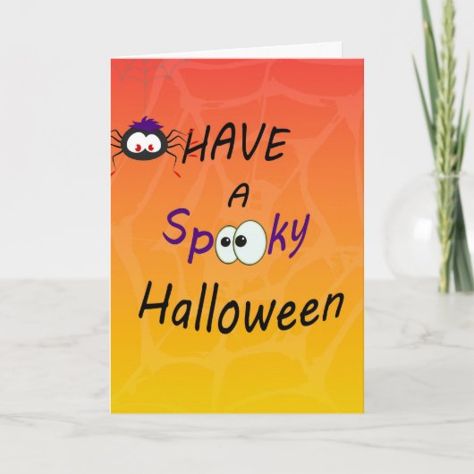 Spooky Halloween Karte (Vorderseite)