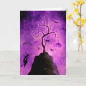 Spooky Halloween Karte (Gelbe Blume)