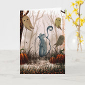 Spooky Halloween Karte (Gelbe Blume)