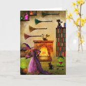 Spooky Halloween Karte (Gelbe Blume)