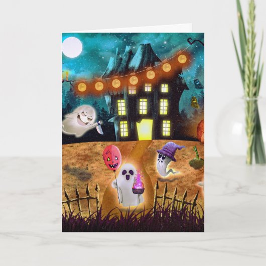 Spooky Halloween Karte (Vorderseite)