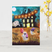 Spooky Halloween Karte (Gelbe Blume)