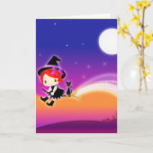 Spooky Halloween Karte (Gelbe Blume)