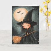 Spooky Halloween Karte (Gelbe Blume)