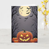 Spooky Halloween Karte (Gelbe Blume)