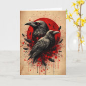 Spooky Halloween Karte (Gelbe Blume)