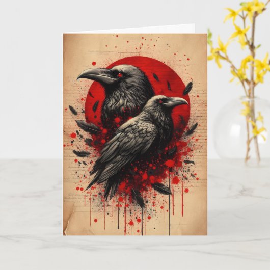 Spooky Halloween Karte (Gelbe Blume)