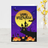 Spooky Halloween Karte (Gelbe Blume)