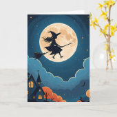 Spooky Halloween Karte (Gelbe Blume)