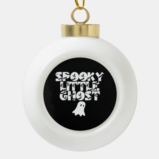 Spooky Halloween Keramik Kugel-Ornament (Vorderseite)