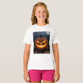 Spooky Halloween Kids T-Shirt - Retro Pumpkin (Vorne ganz)
