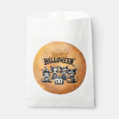 Spooky Halloween Kitten Black Striped Pumpkin Geschenktütchen (Vorderseite)