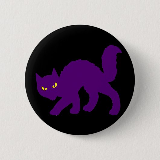 Spooky Halloween Kitty Cat Beängstigend Evil Button (Vorderseite)