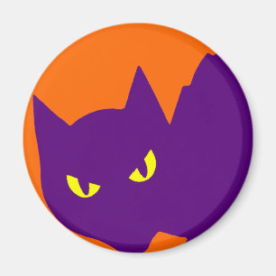 Spooky Halloween Kitty Cat Beängstigend Evil Magnet