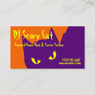 Spooky Halloween Kitty Cat Visitenkarte