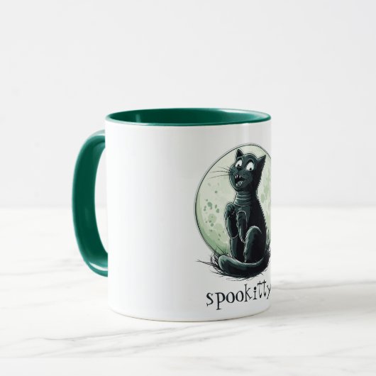 Spooky Halloween Kitty Tasse (Vorderseite Links)