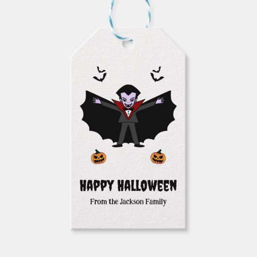 Spooky Halloween Kostüm Party Dracula Vampire Geschenkanhänger (Vorderseite)