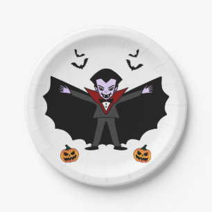 Spooky Halloween Kostüm Party Dracula Vampire Pappteller