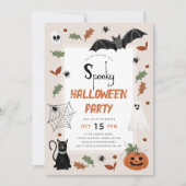 Spooky Halloween Kostüm Party Geisterkinder Einladung (Vorderseite)