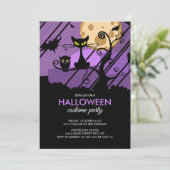 Spooky Halloween-Kreaturen Einladung (Stehend Vorderseite)