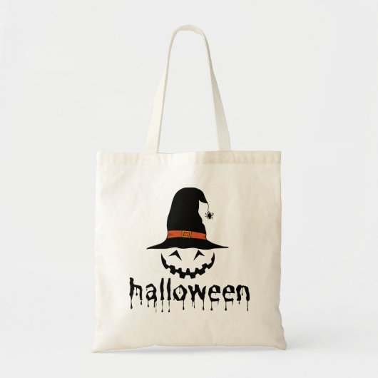 Spooky Halloween Kürbis Tragetasche (Vorne)