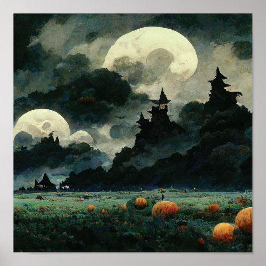 Spooky Halloween Landscapes Poster (Vorne)