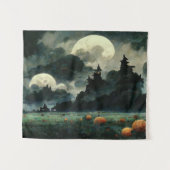 Spooky Halloween Landscapes Wandteppich (Vorderseite (Horizontal))