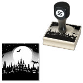 Spooky Halloween Landschaft Tinte Briefmarke Gummistempel (Stempel)