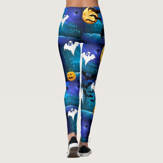 Spooky Halloween Leggings Fledermäuse laufen Ameis (Rückseite)