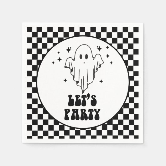 Spooky Halloween Let's Party Serviette (Vorderseite)