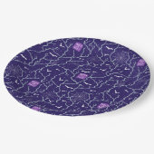 Spooky Halloween Lila Pappteller (Schrägansicht)