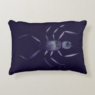 Spooky Halloween Lila Spider Art Dekokissen