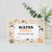 Spooky Halloween Little Boo Ghost Diaper Raffel Begleitkarte (Stehend Vorderseite)