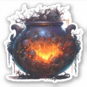 Spooky Halloween Magic Hexen Cauldron Aufkleber (Vorderseite)