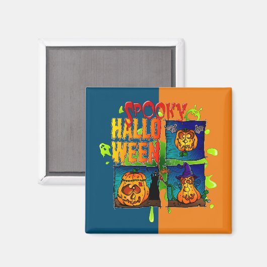 Spooky Halloween Magnet (Vorderseite/Rückseite)