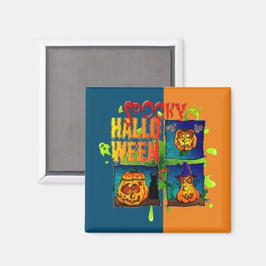 Spooky Halloween Magnet (Vorderseite/Rückseite)