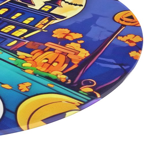 Spooky Halloween Mansion Artwork Schneidebrett (Ecke)