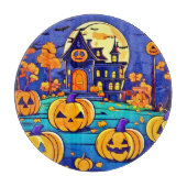 Spooky Halloween Mansion Artwork Schneidebrett (Vorderseite)