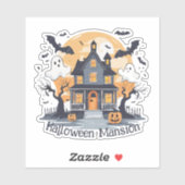 Spooky Halloween Mansion Aufkleber (Blatt)