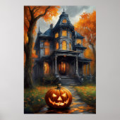 Spooky Halloween Mansion Poster (Vorne)