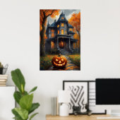 Spooky Halloween Mansion Poster (Heimbüro)
