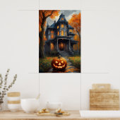 Spooky Halloween Mansion Poster (Küche)