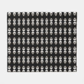 Spooky Halloween Melting Cranium With Bat Imagery  Fleecedecke (Vorderseite (Horizontal))