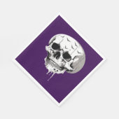 Spooky Halloween Melting Cranium With Bat Imagery  Serviette (Ecke)