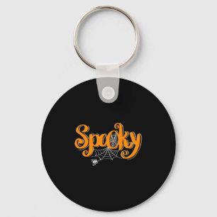Spooky Halloween mit Spider und Spinnennetz Schlüsselanhänger