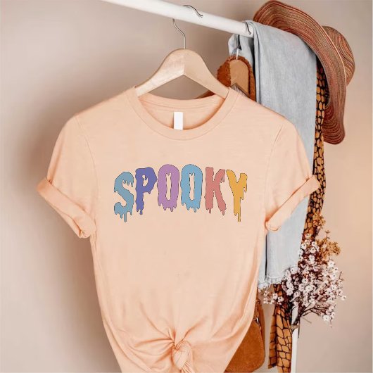 Spooky Halloween Modern Ghost Script Frauen T-Shirt