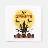 Spooky Halloween Moon 3 Ply Napkins Serviette (Vorderseite)