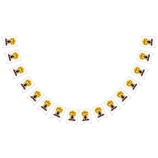 Spooky Halloween Moon Bunting Banner (Alle)